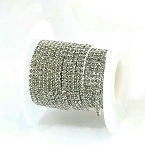1 m/Los Strass-Kette, flache Rückseite, silberne Kralle, Strass-Besatz, Kristall für DIY, Handarbeit, Nähbesatz, Applikationen, Handarbeiten, Dekor, transparentes Grau, SS6, 2,0 mm, 1 Meter 1 m/Los Strass-Kette, flache Rückseite, silberne Kralle, Strass-Besatz, Kristall für DIY, Handarbeit, Nähbesatz, Applikationen, Handarbeiten, Dekor, transparentes Grau, SS6, 2,0 mm, 1 Meter von QOVBD