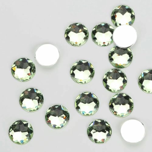 10 12 14 16 20 25 30 mm, nicht Hotfix, bunte runde Steine, Applikation, flache Rückseite, Acryl-Strasssteine für Kleidungszubehör, Kleid, hellgrün, 10 mm, 200 Stück 10 12 14 16 20 25 30 mm, nicht Hotfix, bunte runde Steine, Applikation, flache Rückseite, Acryl-Strasssteine für Kleidungszubehör, Kleid, hellgrün, 10 mm, 200 Stück von QOVBD