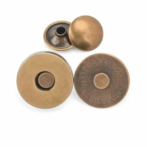 10 Sets Metall-Doppelnieten-Magnetverschlüsse, Knöpfe, Verschluss, Taschenpresse, Schnalle, Geldbörsen, Handtaschen, Kleidung, DIY, 14/18 mm, dick, Bronze, 18 mm 10 Sets Metall-Doppelnieten-Magnetverschlüsse, Knöpfe, Verschluss, Taschenpresse, Schnalle, Geldbörsen, Handtaschen, Kleidung, DIY, 14/18 mm, dick, Bronze, 18 mm von QOVBD