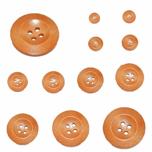 10 Stück 30 Stück 10 mm – 40 mm runde Anzugdekor-Paspelierungsknöpfe aus Holz zum Selbernähen, Scrapbooking, Basteln für Kleidung, handgefertigter Holzknopf-MT334-Durchmesser 10 mm von QOVBD