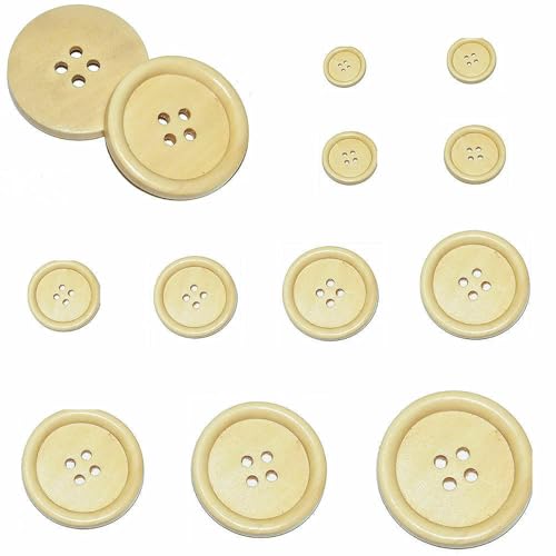 10 Stück 30 Stück 10 mm – 40 mm runde Anzugdekor-Paspelierungsknöpfe aus Holz zum Selbernähen, Scrapbooking, Basteln für Kleidung, handgefertigter Holzknopf-MT81-Durchmesser 18 mm 3 von QOVBD