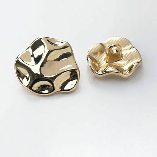 10 Stück Metallknöpfe mit unregelmäßigem Design für trendige Kleidung, Pullover, Strickjacken, Mäntel, DIY-Nähzubehör, Knöpfe Whole-A-Light Gold-18 mm 10 Stück Metallknöpfe mit unregelmäßigem Design für trendige Kleidung, Pullover, Strickjacken, Mäntel, DIY-Nähzubehör, Knöpfe Whole-A-Light Gold-18 mm von QOVBD