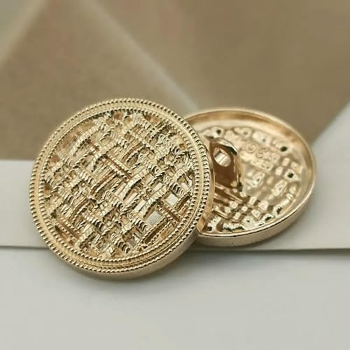 10 Stück goldene Luxus-Metallknöpfe für Kleidung, Mantel, Nähmaterial, Nähzubehör, Dekorieren, DIY-Bastelbedarf, Knöpfe, Neu, Gold, 15 mm, 10 Stück 10 Stück goldene Luxus-Metallknöpfe für Kleidung, Mantel, Nähmaterial, Nähzubehör, Dekorieren, DIY-Bastelbedarf, Knöpfe, Neu, Gold, 15 mm, 10 Stück von QOVBD