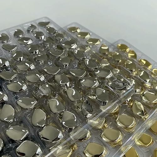 10 Stück modische Metallknöpfe, 15 mm, schöne, plattierte Metallknöpfe mit unregelmäßigem Schaft, Nähzubehör für Kleidung, Silber, 15 mm 10 Stück modische Metallknöpfe, 15 mm, schöne, plattierte Metallknöpfe mit unregelmäßigem Schaft, Nähzubehör für Kleidung, Silber, 15 mm von QOVBD