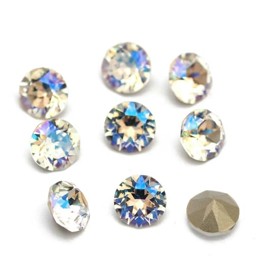 10 Stück super bunte 5A-Strasssteine zum Selbermachen von Schmuck, Glasperlen mit Pointback, rund, zum Aufkleben auf Nagelkunst-Zubehör, Kristalle – Mondlicht – 10 mm – 10 Stück 10 Stück super bunte 5A-Strasssteine zum Selbermachen von Schmuck, Glasperlen mit Pointback, rund, zum Aufkleben auf Nagelkunst-Zubehör, Kristalle – Mondlicht – 10 mm – 10 Stück von QOVBD