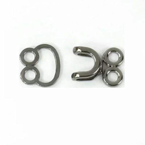 20/40 Sets Metall-Nähhaken und -Ösen für Kleidungsstücke, unsichtbare, versteckte Knopfschnalle, Hosen, Jeans, Kleidung, dekoratives Verschlusszubehör-F3-1-GunBlack-23,0 mm-40 Sets von QOVBD