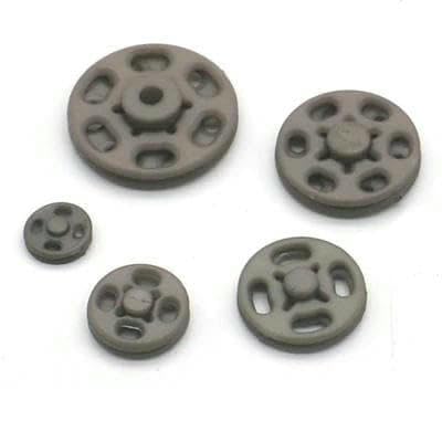 20 Sätze/Los 7 mm/10 mm/13,0 mm/15 mm/18 mm Nylon Kleine unsichtbare Druckknöpfe Druckknopfbolzen Nähzubehör Kinder Druckknopf DIY-Grau 004-21 mm von QOVBD