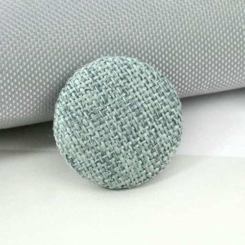 20 Stück 15–30 mm Stoffknopf mit Leinenüberzug, runde Druckknöpfe für Jacke, Kleidung, Sofa, Anzug, Mantel, DIY-Nähzubehör, 13Cyan, 20 mm von QOVBD