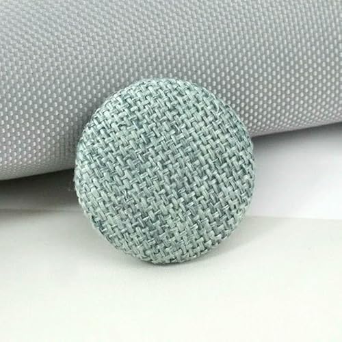 20 Stück 15–30 mm Stoffknopf mit Leinenüberzug, runde Druckknöpfe für Jacke, Kleidung, Sofa, Anzug, Mantel, DIY-Nähzubehör, 13Cyan, 25 mm von QOVBD