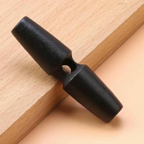 20 Stück 30–60 mm 7 Größen Naturholz Knebelschnallen aus Horn Holzknöpfe Nähen Basteln für Mäntel Handgefertigter ovaler Stopperknopf-4–3,5 cm von QOVBD