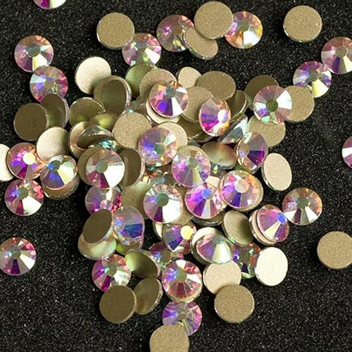 2058NoHF SS3-SS50 AB Nicht Hotfix Strass Flatback Kristall Glitzer Glas Strass für Nägel-Kristall AB-SS20 1440 Stück von QOVBD