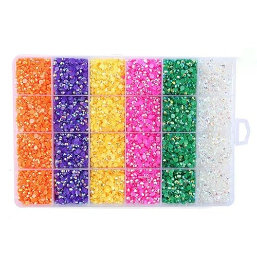 3/4,0 mm Jelly Color Glitter Resin Strasssteine zum Aufkleben auf Kristallnägel für Kleidungsdekorationen Diamant-Strasssteine Zubehör-19200-teiliges Set 6-3,0 mm 3/4,0 mm Jelly Color Glitter Resin Strasssteine zum Aufkleben auf Kristallnägel für Kleidungsdekorationen Diamant-Strasssteine Zubehör-19200-teiliges Set 6-3,0 mm von QOVBD