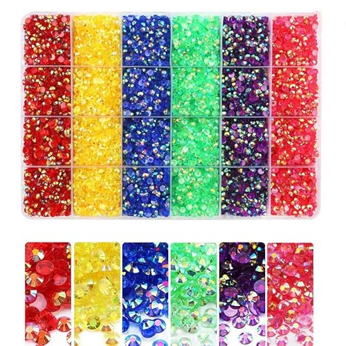 3/4,0 mm Jelly Color Glitter Resin Strasssteine zum Aufkleben auf Kristallnägel für Kleidungsdekorationen Diamant-Strasssteine Zubehör-19200-teiliges Set 9-4,0 mm 3/4,0 mm Jelly Color Glitter Resin Strasssteine zum Aufkleben auf Kristallnägel für Kleidungsdekorationen Diamant-Strasssteine Zubehör-19200-teiliges Set 9-4,0 mm von QOVBD