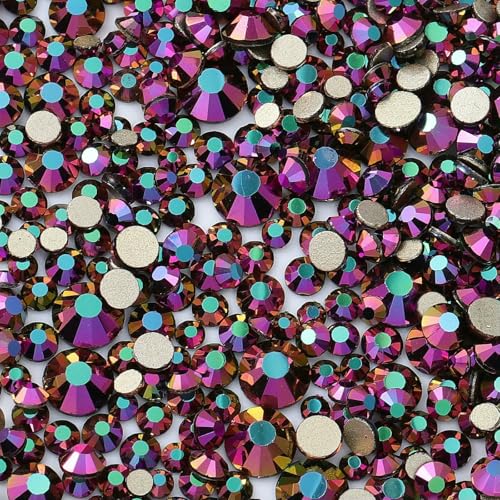 3000 Stück, gemischte Größen, SS4–SS20, klare Kristall-Strasssteine, nicht zum Hotfixieren, goldfarbene flache Rückseite, Glitzersteine, Nagelkunst, Basteln, DIY-Dekorationen – Regenbogen, Roségol 3000 Stück, gemischte Größen, SS4–SS20, klare Kristall-Strasssteine, nicht zum Hotfixieren, goldfarbene flache Rückseite, Glitzersteine, Nagelkunst, Basteln, DIY-Dekorationen – Regenbogen, Roségol von QOVBD
