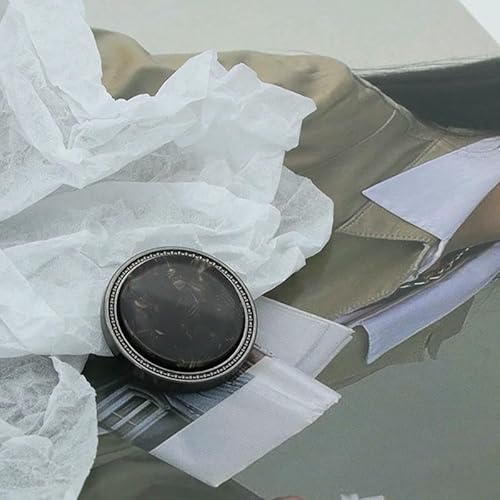 8/23/25 mm hochwertige Metallknöpfe, Inlay, Bekleidungsnähknopf für französischen Mantel, Wollkleidung, Pullover, dekorative Schnalle, Zubehör, Schwarzbraun, 18 mm, 10 Stück 8/23/25 mm hochwertige Metallknöpfe, Inlay, Bekleidungsnähknopf für französischen Mantel, Wollkleidung, Pullover, dekorative Schnalle, Zubehör, Schwarzbraun, 18 mm, 10 Stück von QOVBD