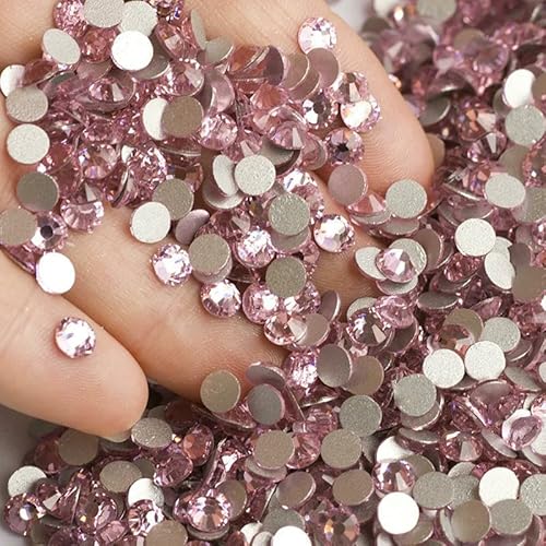 Flache Rückseite, Kristall-Strasssteine, Nagelkleidung für Handarbeiten, DIY, Basteln, Dekor, Edelsteine, Hellrosa, SS8, 1440 Stück Flache Rückseite, Kristall-Strasssteine, Nagelkleidung für Handarbeiten, DIY, Basteln, Dekor, Edelsteine, Hellrosa, SS8, 1440 Stück von QOVBD