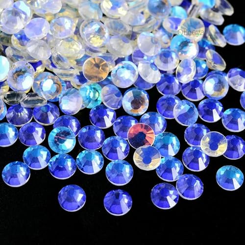 Glitzersteine SS3–SS50, flache Rückseite, klare Kristalle, nicht Hotfix-Strasssteine, Nagelkunst-Dekoration, Strasssteine, Y0100, Weiß Aurora, SS3 1,4,0 mm – 1440 Stück Glitzersteine SS3–SS50, flache Rückseite, klare Kristalle, nicht Hotfix-Strasssteine, Nagelkunst-Dekoration, Strasssteine, Y0100, Weiß Aurora, SS3 1,4,0 mm – 1440 Stück von QOVBD