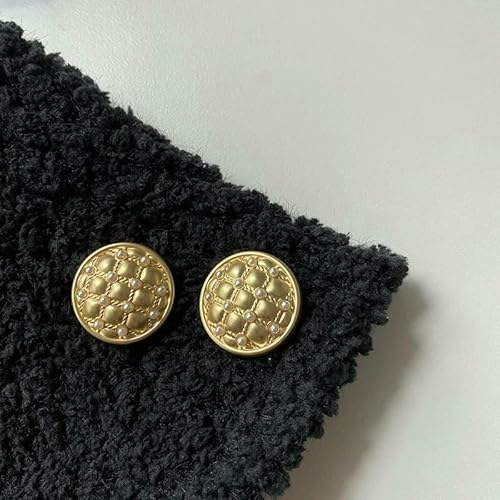 Große Nähknöpfe für Anzug, Mantel, Blazer, Metallschnallen, Kleidung, Handarbeitszubehör, Bastelbedarf, runder Legierungsknopf, 6 Stück, TB442, 23,0 mm von QOVBD