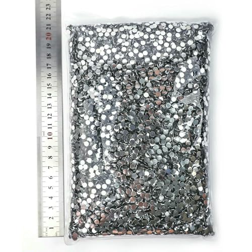 Großhandel in großen Mengen, Silber- und Gelee-Unterseite, Glitzerstein, nicht Hotfix-Strasssteine, flache Rückseite, Strass für DIY-Hochzeitsdekorationen, Schwarzer Diamant, 5 mm SS20, 10.000 Stück Großhandel in großen Mengen, Silber- und Gelee-Unterseite, Glitzerstein, nicht Hotfix-Strasssteine, flache Rückseite, Strass für DIY-Hochzeitsdekorationen, Schwarzer Diamant, 5 mm SS20, 10.000 Stück von QOVBD