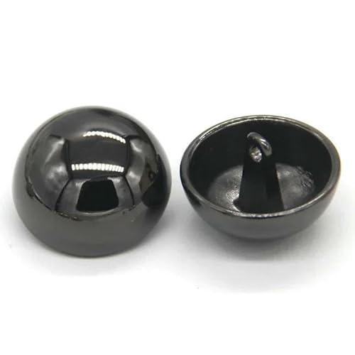 Hochwertige runde Pilz-Metallknöpfe zum Nähen von Damenmänteln, Windjacken, Stricktaschen, kleine, große, handgefertigte Dekoration, Schwarz, 10 mm, 10 Stück Hochwertige runde Pilz-Metallknöpfe zum Nähen von Damenmänteln, Windjacken, Stricktaschen, kleine, große, handgefertigte Dekoration, Schwarz, 10 mm, 10 Stück von QOVBD