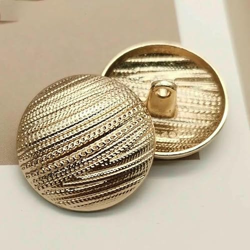 Modische, schlichte goldene Metallknöpfe für Kleidung, Mäntel, Jacken, Nähzubehör, Nähknöpfe, Großhandel, DIY-Bastelbedarf, 6 Stück, 1–23,0 mm, 6 Stück Modische, schlichte goldene Metallknöpfe für Kleidung, Mäntel, Jacken, Nähzubehör, Nähknöpfe, Großhandel, DIY-Bastelbedarf, 6 Stück, 1–23,0 mm, 6 Stück von QOVBD