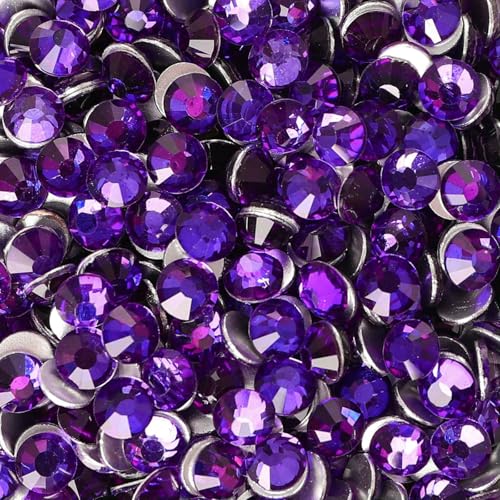 Neue SS6-SS30 Glaskristall-Strasssteine, Glitzer-Strasssteine mit flacher Rückseite für DIY-Nagelkunst, Basteldekoration – Lila – SS30 – 288 Stück Neue SS6-SS30 Glaskristall-Strasssteine, Glitzer-Strasssteine mit flacher Rückseite für DIY-Nagelkunst, Basteldekoration – Lila – SS30 – 288 Stück von QOVBD