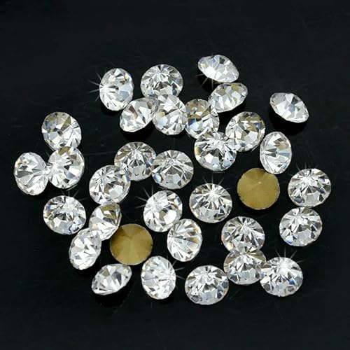 SS1-SS47 glänzender, klarer tschechischer Kristall-Strass, Kegel, rund, spitz, mit Folie auf der Rückseite, Glas-Strassstein, Nagelkunst, Edelsteinschmuckherstellung, Perle, SS40, 8,3–8,5 mm, 1440 SS1-SS47 glänzender, klarer tschechischer Kristall-Strass, Kegel, rund, spitz, mit Folie auf der Rückseite, Glas-Strassstein, Nagelkunst, Edelsteinschmuckherstellung, Perle, SS40, 8,3–8,5 mm, 1440 von QOVBD