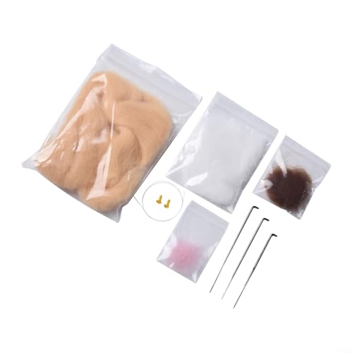 QOXEZY Komplettes Wollfilz-Materialpaket zum Erstellen realistischer Katzenpuppen durch Nadelfilzen (Fat Orange) von QOXEZY