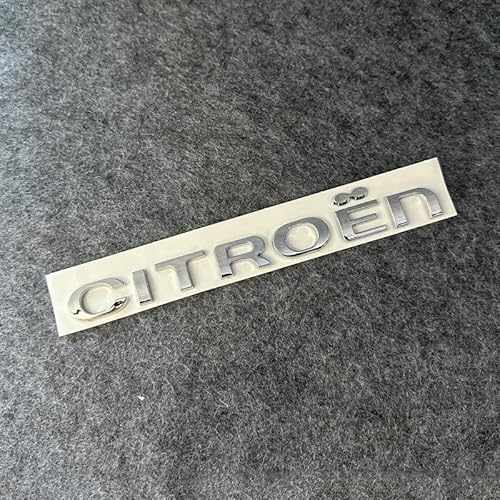 QPDDFG Auto Emblem für Citroen C-Zero 2009-2020, Auto Buchstaben Abzeichen Badge Aufkleber, Abzeichen Embleme Buchstaben Auto Badge Aufkleber Sticker Dekoration,A Silver von QPDDFG