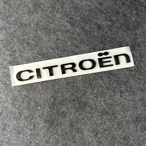 QPDDFG Auto Emblem für Citroen C-Zero 2009-2020, Auto Buchstaben Abzeichen Badge Aufkleber, Abzeichen Embleme Buchstaben Auto Badge Aufkleber Sticker Dekoration,B Black von QPDDFG