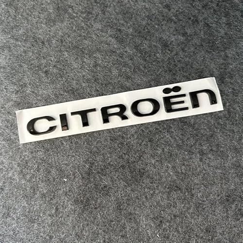 QPDDFG Auto Emblem für Citroen C1, Auto Buchstaben Abzeichen Badge Aufkleber, Abzeichen Embleme Buchstaben Auto Badge Aufkleber Sticker Dekoration,A Black von QPDDFG