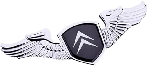 QPDDFG Auto Emblem für Citroen C5 Aircross 2017-2022, Auto Buchstaben Abzeichen Badge Aufkleber, Abzeichen Embleme Buchstaben Auto Badge Aufkleber Sticker Dekoration,A Silver von QPDDFG