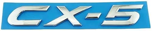 QPDDFG Auto Emblem für Mazda CX-5 2017-2023, Auto Buchstaben Abzeichen Badge Aufkleber, Abzeichen Embleme Buchstaben Auto Badge Aufkleber Sticker Dekoration,A Silver von QPDDFG