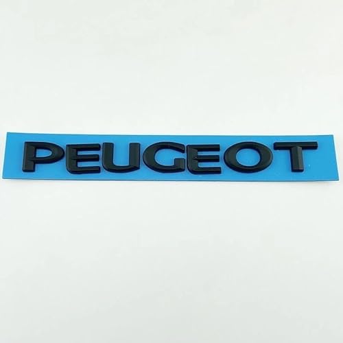 QPDDFG Auto Emblem für Peugeot 107 2008-2012, Auto Buchstaben Abzeichen Badge Aufkleber, Abzeichen Embleme Buchstaben Auto Badge Aufkleber Sticker Dekoration,A Black von QPDDFG