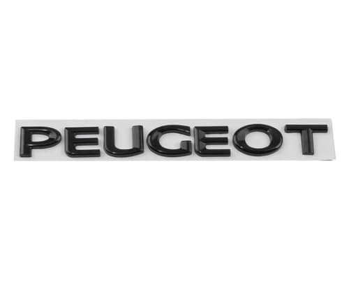 QPDDFG Auto Emblem für Peugeot 107 2012 2013 2014, Auto Buchstaben Abzeichen Badge Aufkleber, Abzeichen Embleme Buchstaben Auto Badge Aufkleber Sticker Dekoration,B Black von QPDDFG