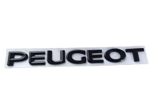 QPDDFG Auto Emblem für Peugeot 208 2019-2023, Auto Buchstaben Abzeichen Badge Aufkleber, Abzeichen Embleme Buchstaben Auto Badge Aufkleber Sticker Dekoration,A Black von QPDDFG