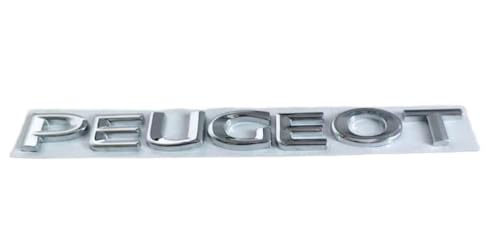 QPDDFG Auto Emblem für Peugeot 208 2019-2023, Auto Buchstaben Abzeichen Badge Aufkleber, Abzeichen Embleme Buchstaben Auto Badge Aufkleber Sticker Dekoration,A Silver von QPDDFG