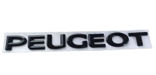 QPDDFG Auto Emblem für Peugeot 208 2019-2023, Auto Buchstaben Abzeichen Badge Aufkleber, Abzeichen Embleme Buchstaben Auto Badge Aufkleber Sticker Dekoration,B Black von QPDDFG