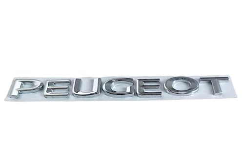 QPDDFG Auto Emblem für Peugeot 208 2019-2023, Auto Buchstaben Abzeichen Badge Aufkleber, Abzeichen Embleme Buchstaben Auto Badge Aufkleber Sticker Dekoration,B Silver von QPDDFG