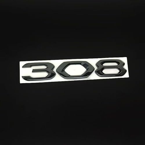 QPDDFG Auto Emblem für Peugeot 308 2017-2021, Auto Buchstaben Abzeichen Badge Aufkleber, Abzeichen Embleme Buchstaben Auto Badge Aufkleber Sticker Dekoration von QPDDFG