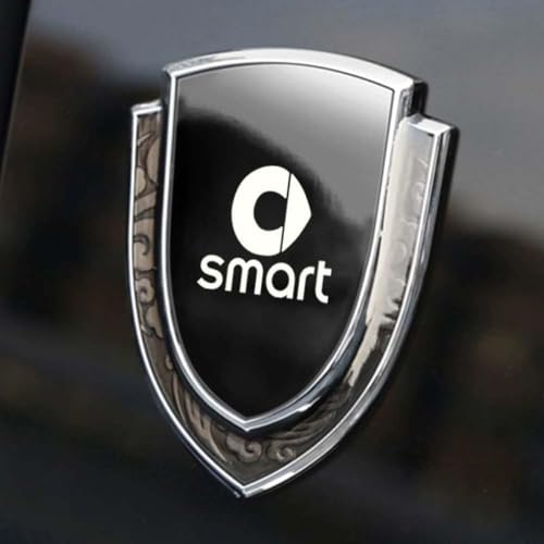 QPDDFG Auto Emblem für Smart 451 Brabus Smart 453 Fortwo Forfour #1#3, Auto Buchstaben Abzeichen Badge Aufkleber, Abzeichen Embleme Buchstaben Auto Badge Aufkleber Sticker Dekoration,A von QPDDFG