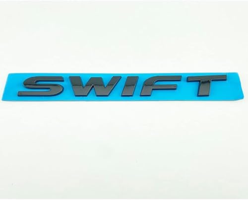 QPDDFG Auto Emblem für Suzuki Swift, Auto Buchstaben Abzeichen Badge Aufkleber, Abzeichen Embleme Buchstaben Auto Badge Aufkleber Sticker Dekoration,A Black von QPDDFG