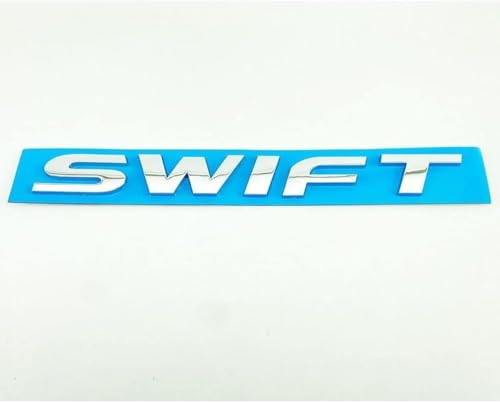 QPDDFG Auto Emblem für Suzuki Swift, Auto Buchstaben Abzeichen Badge Aufkleber, Abzeichen Embleme Buchstaben Auto Badge Aufkleber Sticker Dekoration,B Silver von QPDDFG