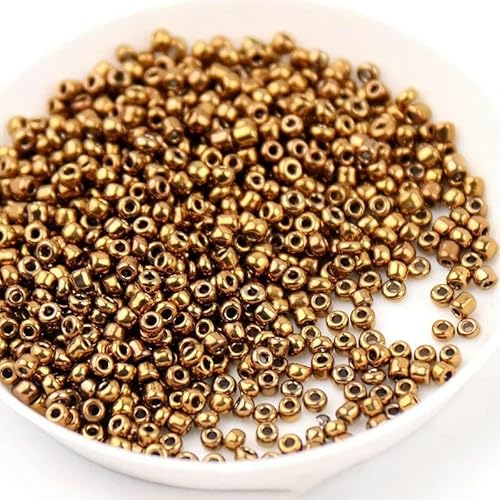 1,5 mm, 2 mm, 3,0 mm, 4,0 mm, Vintage-Metallic-Glasperlen, 15/0, 12/0, 8/0, 6/0, Rocailles-Perlen für Handarbeiten, Schmuckherstellung, DIY, handgefertigtes Nähen, 7–5 g, 3,0 mm, 180 St 1,5 mm, 2 mm, 3,0 mm, 4,0 mm, Vintage-Metallic-Glasperlen, 15/0, 12/0, 8/0, 6/0, Rocailles-Perlen für Handarbeiten, Schmuckherstellung, DIY, handgefertigtes Nähen, 7–5 g, 3,0 mm, 180 St von QPFNEI