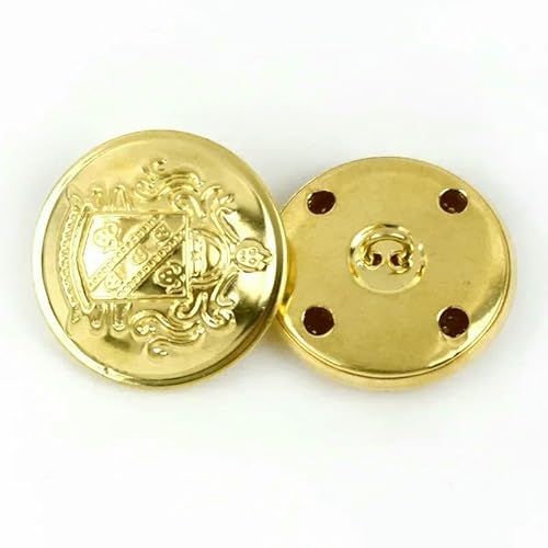 10 Stück 12–30 mm Metallknöpfe für Jacken, Mäntel, Retro-Kupfer-Ösenknopf, Kleidungsdekoration, Schnallenverschluss, DIY-Nähzubehör, B3-13-Gold, 25 mm 10 Stück 12–30 mm Metallknöpfe für Jacken, Mäntel, Retro-Kupfer-Ösenknopf, Kleidungsdekoration, Schnallenverschluss, DIY-Nähzubehör, B3-13-Gold, 25 mm von QPFNEI