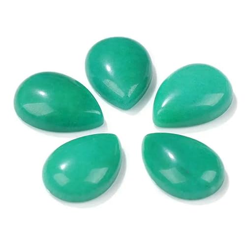 10 Stück natürliche flache Tigerauge-Stein-Cabochon-Perlen, Wassertropfen-Patch, Kamee-Perlen zur Schmuckherstellung, DIY-Ring, Ohrringe, Armbänder, Nr. 36, Chalcedon, 18 x 25 mm 10 Stück natürliche flache Tigerauge-Stein-Cabochon-Perlen, Wassertropfen-Patch, Kamee-Perlen zur Schmuckherstellung, DIY-Ring, Ohrringe, Armbänder, Nr. 36, Chalcedon, 18 x 25 mm von QPFNEI