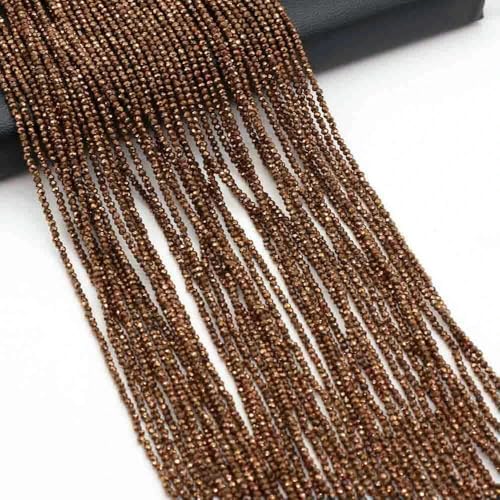 2/3,0 mm Naturstein-Kristallperlen, gemischte Farben, facettierte lose Abstandsperlen für die Schmuckherstellung, DIY-Armband, Halskettenzubehör, 38 cm, Shenhuangse, 3,0 mm, 38 cm 2/3,0 mm Naturstein-Kristallperlen, gemischte Farben, facettierte lose Abstandsperlen für die Schmuckherstellung, DIY-Armband, Halskettenzubehör, 38 cm, Shenhuangse, 3,0 mm, 38 cm von QPFNEI