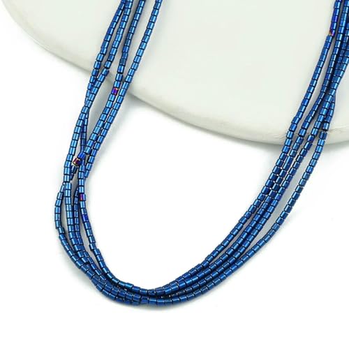 2 mm, 180 Stück, blau, grün, zylindrische Form, Hämatit-Naturstein, kleine lose Perlen zur Schmuckherstellung, DIY-Armbänder, blau, 2 mm 2 mm, 180 Stück, blau, grün, zylindrische Form, Hämatit-Naturstein, kleine lose Perlen zur Schmuckherstellung, DIY-Armbänder, blau, 2 mm von QPFNEI