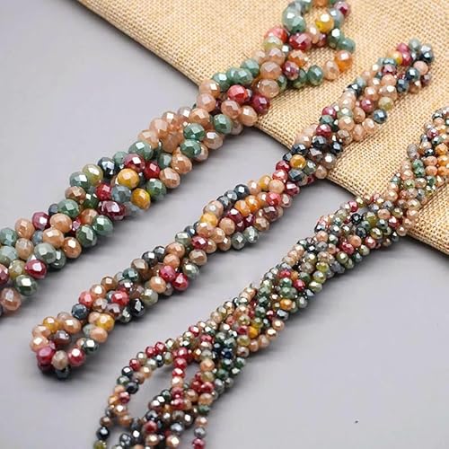 2 mm, 3,0 mm, 4,0 mm, 6 mm, 8 mm, neue Farben, Rondelle-Kristallglasperlen, flach, facettiert, lose Spacer-Glasperlen zur Schmuckherstellung, Schmuckherstellung, DIY-SS01, 6 mm, ca. 85 S 2 mm, 3,0 mm, 4,0 mm, 6 mm, 8 mm, neue Farben, Rondelle-Kristallglasperlen, flach, facettiert, lose Spacer-Glasperlen zur Schmuckherstellung, Schmuckherstellung, DIY-SS01, 6 mm, ca. 85 S von QPFNEI