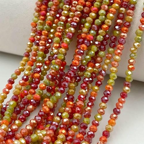 2 mm Kristallperlen, gemischte Farben, facettierte Rondell-Glasperlen zur Schmuckherstellung, DIY-Handarbeiten, Armbänder, Halskettenzubehör, M09, 2 mm, ca. 150–165 Stück 2 mm Kristallperlen, gemischte Farben, facettierte Rondell-Glasperlen zur Schmuckherstellung, DIY-Handarbeiten, Armbänder, Halskettenzubehör, M09, 2 mm, ca. 150–165 Stück von QPFNEI
